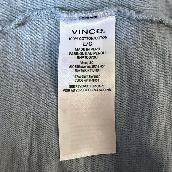 Vince Short-Sleeve Cotton Slub Polo Shirt Blue Men's Size Large 100% Cotton - Picture 8 of 10